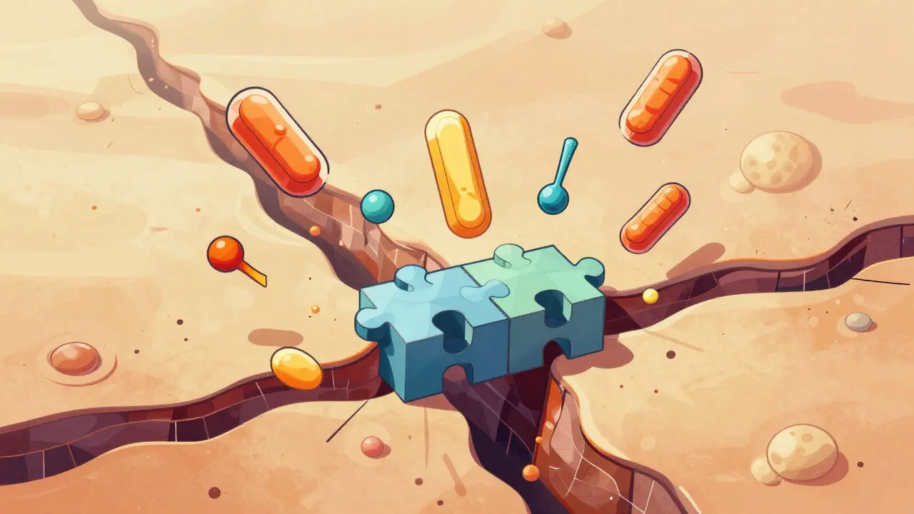 Geometric lipid molecules interlocking to repair skin barrier.